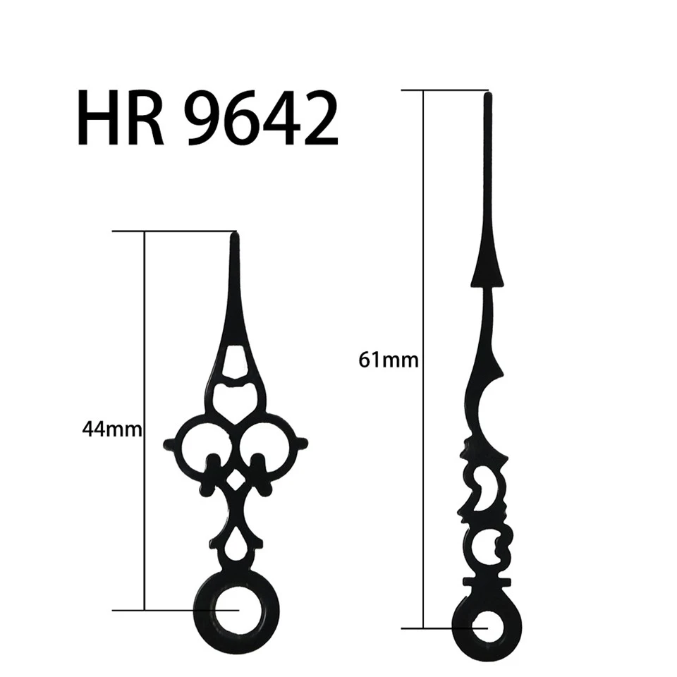 時計針 HR 9642 ブラック 時間と分